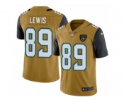Youth Nike Jacksonville Jaguars #89 Marcedes Lewis Limited Gold Rush NFL Jersey