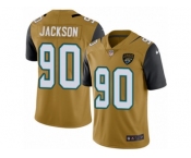 Youth Nike Jacksonville Jaguars #90 Malik Jackson Limited Gold Rush NFL Jersey