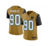 Youth Nike Jacksonville Jaguars #90 Stefan Charles Limited Gold Rush NFL Jersey