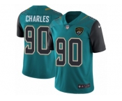 Youth Nike Jacksonville Jaguars #90 Stefan Charles Vapor Untouchable Limited Teal Green Team Color NFL Jersey