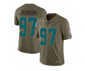 Youth Nike Jacksonville Jaguars #97 Malik Jackson Limited Olive 2017 Salute to Service NFL Jersey