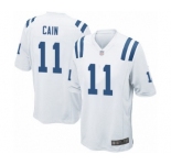 Men's Indianapolis Colts #11 Deon Cain Game White Football Jersey