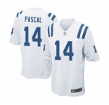 Men's Indianapolis Colts #14 Zach Pascal Game White Football Jersey