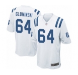 Men's Indianapolis Colts #64 Mark Glowinski Game White Football Jersey