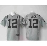 nike nfl jerseys indianapolis colts #12 luck gray[game]