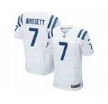 Men Nike Indianapolis Colts #7 Jacoby Brissett Elite White NFL Jersey