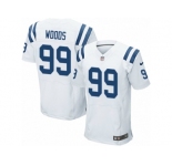 Men Nike Indianapolis Colts #99 Al Woods Elite White NFL Jersey