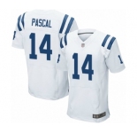 Men's Indianapolis Colts #14 Zach Pascal Elite White Football Jersey