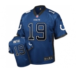 Men's Indianapolis Colts #19 Johnny Unitas Elite Royal Blue Drift Fashion Football Jersey