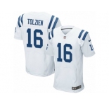 Men's Nike Indianapolis Colts #16 Scott Tolzien Elite White NFL Jersey