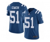 Men's Nike Indianapolis Colts #51 John Simon Elite Royal Blue Rush NFL Jersey
