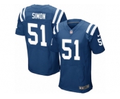 Men's Nike Indianapolis Colts #51 John Simon Elite Royal Blue Team Color NFL Jersey