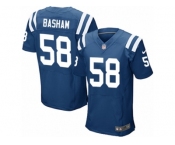 Men's Nike Indianapolis Colts #58 Tarell Basham Elite Royal Blue Team Color NFL Jersey