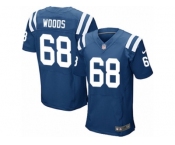 Men's Nike Indianapolis Colts #68 Al Woods Elite Royal Blue Team Color NFL Jersey