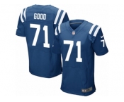 Men's Nike Indianapolis Colts #71 Denzelle Good Elite Royal Blue Team Color NFL Jersey