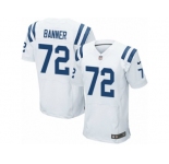 Men's Nike Indianapolis Colts #72 Zach Banner Elite White NFL Jersey