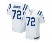 Men's Nike Indianapolis Colts #72 Zach Banner Elite White NFL Jersey