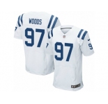 Men's Nike Indianapolis Colts #97 Al Woods Elite White NFL Jersey