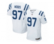 Men's Nike Indianapolis Colts #97 Al Woods Elite White NFL Jersey