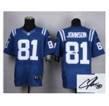 nike jerseys indianapolis colts #81 andre johnson blue [Elite][signature]