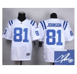 nike jerseys indianapolis colts #81 andre johnson white[Elite][signature]