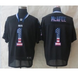 nike nfl jerseys indianapolis colts #1 mcafee black[Elite USA flag fashion]