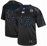 nike nfl jerseys indianapolis colts #12 luck black[Elite united sideline 50th Patch]