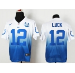 nike nfl jerseys indianapolis colts #12 luck white-blue[Elite drift fashion][second version][30th anniversary]