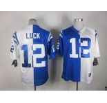 nike nfl jerseys indianapolis colts #12 luck white-blue[Elite split]