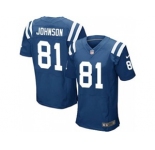 nike nfl jerseys indianapolis colts #81 johnson blue[Elite][johnson]