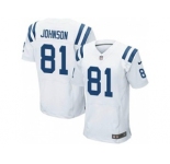 nike nfl jerseys indianapolis colts #81 johnson white[Elite][johnson]