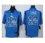2015 new nike indianapolis colts #12 luck blue strobe jerseys[limited]