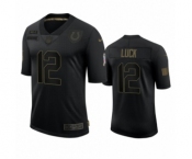Indianapolis Colts #12 Andrew Luck Black 2020 Salute to Service Limited Jersey