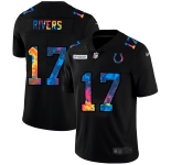 Indianapolis Colts #17 Philip Rivers Men's Nike Multi-Color Black 2020 NFL Crucial Catch Vapor Untouchable Limited Jersey