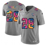 Indianapolis Colts #28 Jonathan Taylor Men's Nike Multi-Color 2020 NFL Crucial Catch NFL Jersey Greyheather