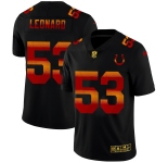 Indianapolis Colts #53 Darius Leonard Men's Black Nike Red Orange Stripe Vapor Limited NFL Jersey