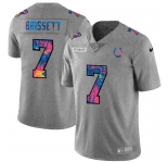 Indianapolis Colts #7 Jacoby Brissett Men's Nike Multi-Color 2020 NFL Crucial Catch NFL Jersey Greyheather