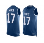 Men Nike Indianapolis Colts #17 Kamar Aiken Limited Royal Blue Player Name & Number Tank Top NFL Jersey