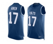 Men Nike Indianapolis Colts #17 Kamar Aiken Limited Royal Blue Player Name & Number Tank Top NFL Jersey