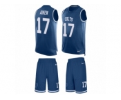 Men Nike Indianapolis Colts #17 Kamar Aiken Limited Royal Blue Tank Top Suit NFL Jersey