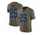Men Nike Indianapolis Colts #25 Marlon Mack Limited Olive 2017 Salute to Service NFL Jersey