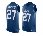 Men Nike Indianapolis Colts #27 Nate Hairston Limited Royal Blue Player Name & Number Tank Top NFL Jersey