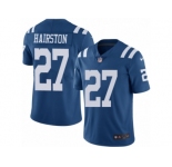 Men Nike Indianapolis Colts #27 Nate Hairston Limited Royal Blue Rush Vapor Untouchable NFL Jersey