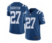 Men Nike Indianapolis Colts #27 Nate Hairston Limited Royal Blue Rush Vapor Untouchable NFL Jersey