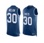 Men Nike Indianapolis Colts #30 Rashaan Melvin Limited Royal Blue Player Name & Number Tank Top NFL Jersey