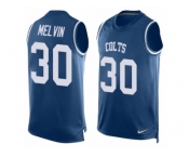 Men Nike Indianapolis Colts #30 Rashaan Melvin Limited Royal Blue Player Name & Number Tank Top NFL Jersey