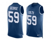 Men Nike Indianapolis Colts #59 Jeremiah George Limited Royal Blue Player Name & Number Tank Top NFL Jersey