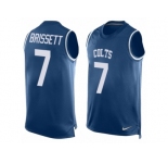 Men Nike Indianapolis Colts #7 Jacoby Brissett Limited Royal Blue Player Name & Number Tank Top NFL Jersey