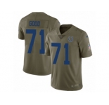 Men Nike Indianapolis Colts #71 Denzelle Good Limited Olive 2017 Salute to Service NFL Jersey