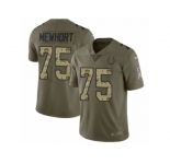 Men Nike Indianapolis Colts #75 Jack Mewhort Limited Olive Camo 2017 Salute to Service NFL Jerse